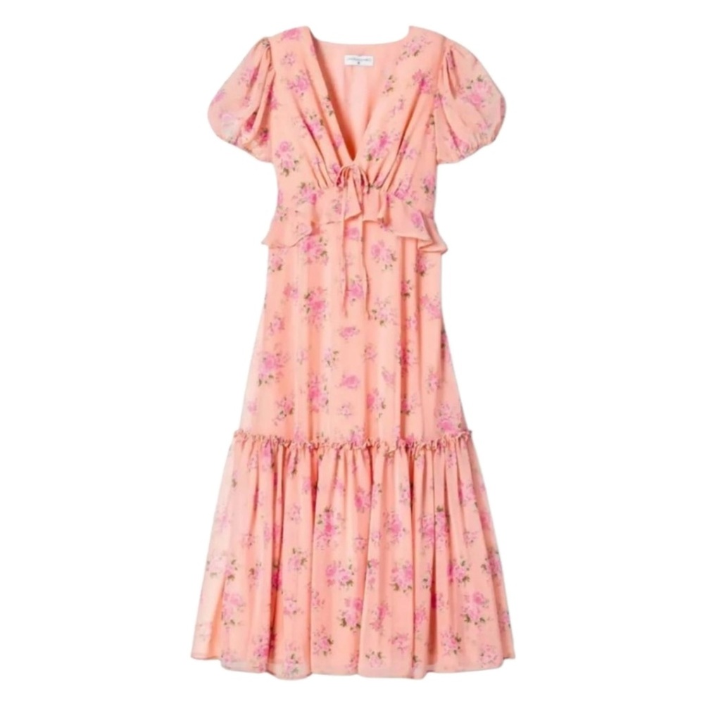 LoveShackFancy x Target Fleur Midi Dress in Melon Size 2
